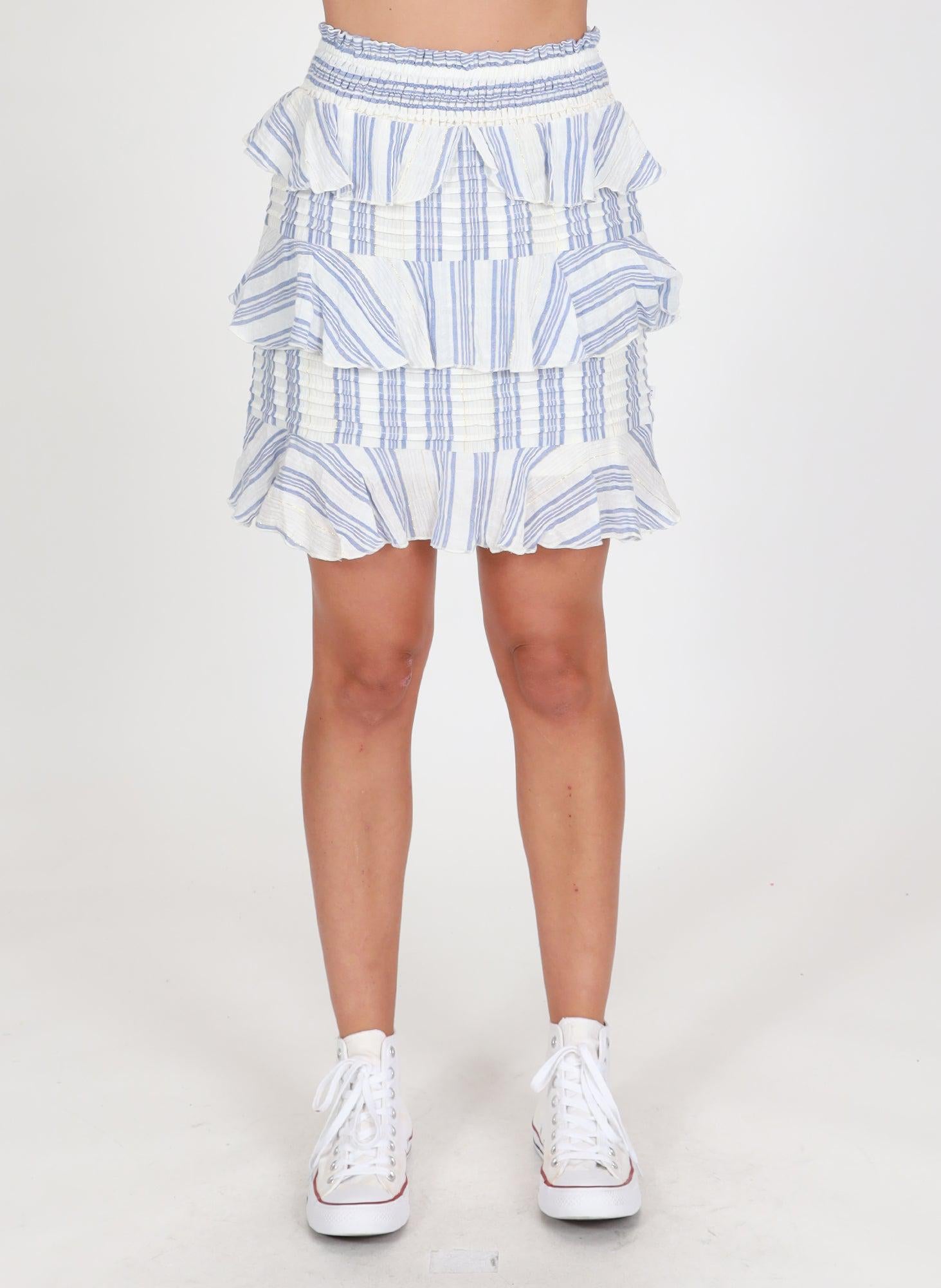 Striped shop prairie skirt